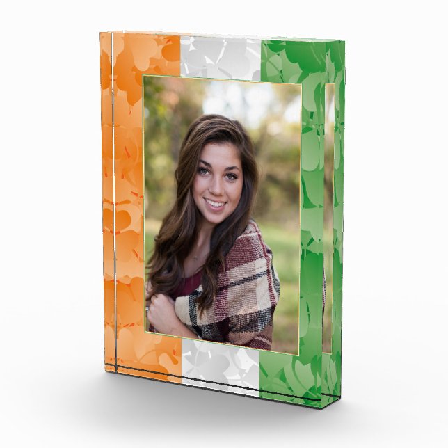 St. Patrick's Day Irish shamrocks flag photo frame (Right)