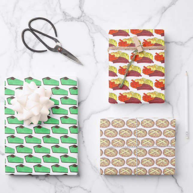 St. Patrick's Day Irish Soda Bread Corned Beef Wrapping Paper Sheet (Front)