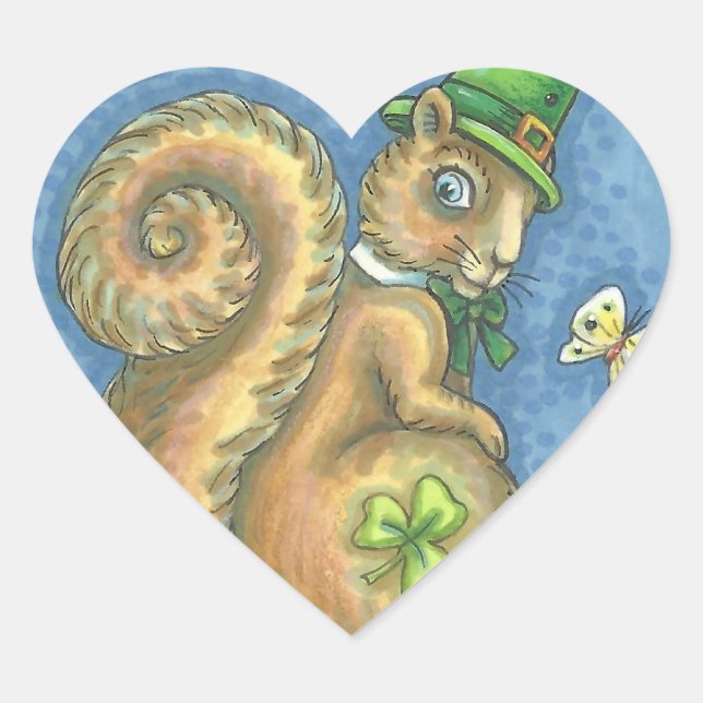 ST. PATRICK'S DAY IRISH SQUIRREL STICKER Sheet (Front)