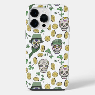 St Patrick's Day Irish Sugar Skull Custom iPhone 14 Pro Max Case