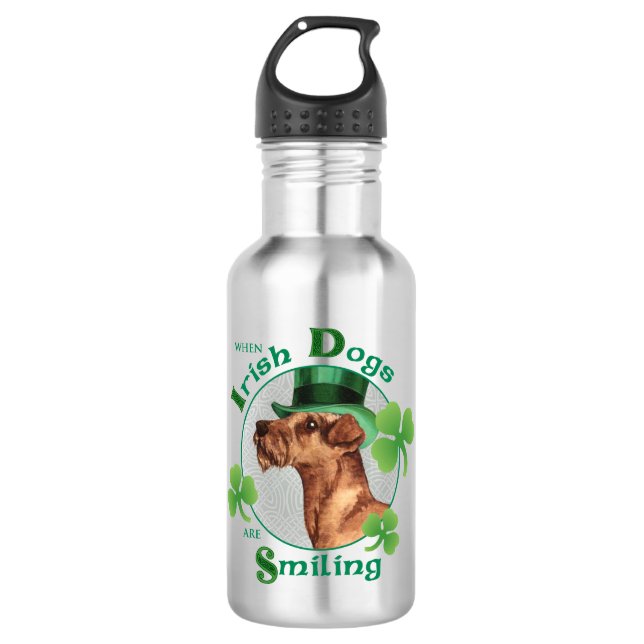 St. Patrick's Day Irish Terrier 532 Ml Water Bottle (Front)