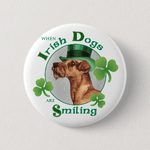 St. Patrick's Day Irish Terrier 6 Cm Round Badge