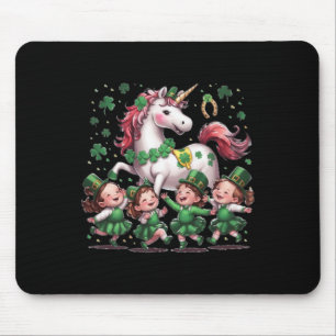 St Patricks Day Irish Unicorn Girls Toddler Lepric Mouse Pad