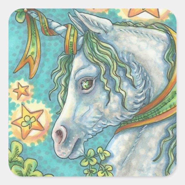 St. Patrick's Day IRISH UNICORN STICKERS Sheet (Front)