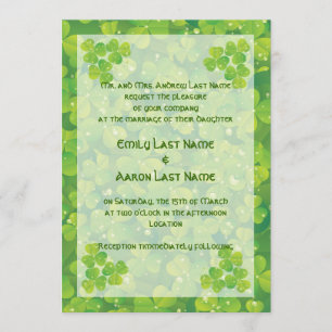St. Patrick's Day Irish wedding invitation