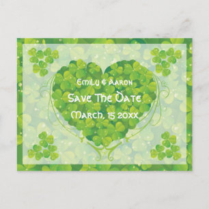 St. Patrick's Day Irish wedding Save the Date Announcement Postcard