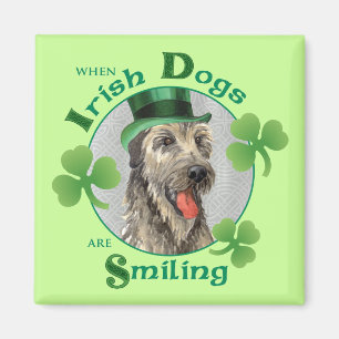 St. Patrick's Day Irish Wolfhound Magnet