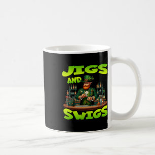 St Patricks Day Jig And Swigs St Paddys Day Green Coffee Mug