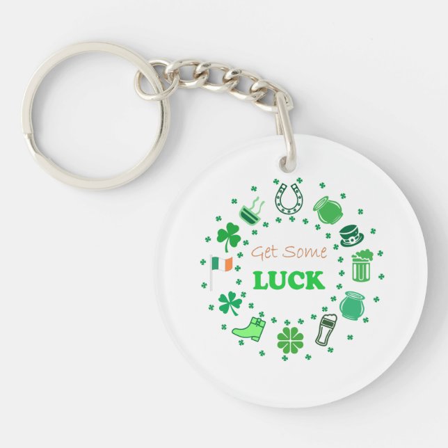 St. Patrick's Day  Key Ring (Front)