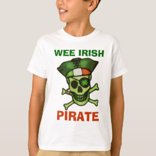 St. Patrick's Day Kid's Pirate Skull T-Shirt