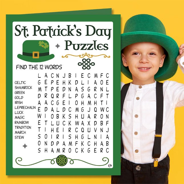 St Patrick's Day Kids Puzzles Activity Card (Creator Uploaded)