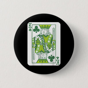 St. Patricks Day King Of Clubs President Trump 6 Cm Round Badge