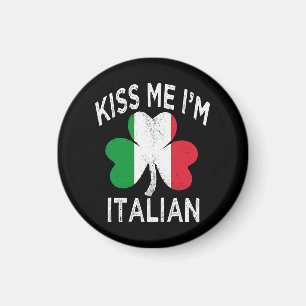 st patricks day kiss me im Italian Magnet