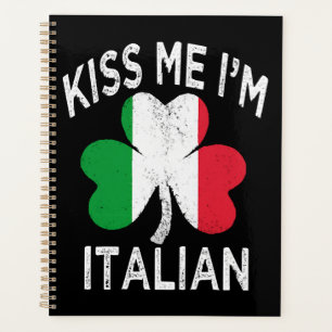 st patricks day kiss me im Italian Planner