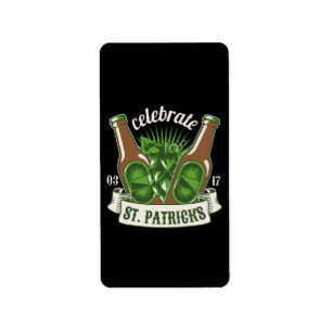 St patricks day label