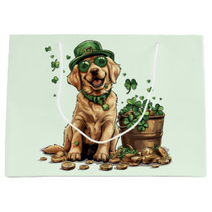 St. Patrick's Day Labrador Retriever Dog Large Gift Bag
