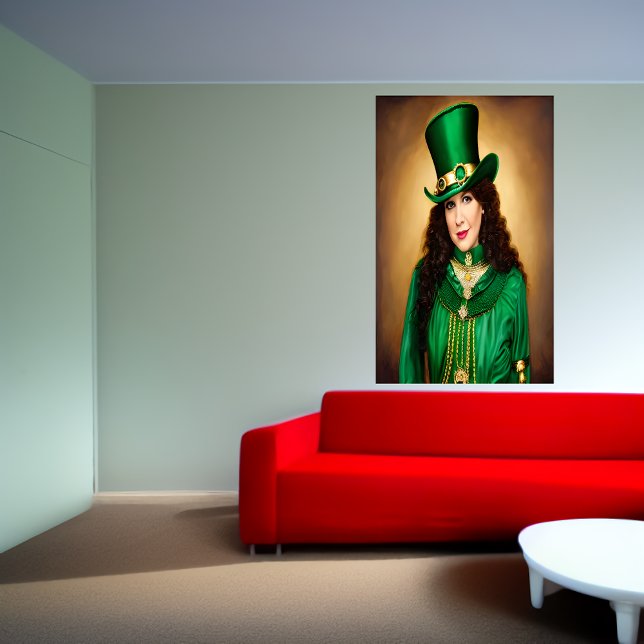 St. Patrick's Day lady dressed in green | AI Art  Poster (Creator Uploaded)