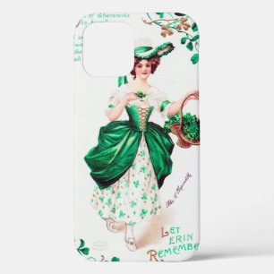St. Patrick's Day Lady, Vintage iPhone 12 Case
