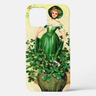 St. Patrick's Day Lady, Vintage iPhone 12 Case