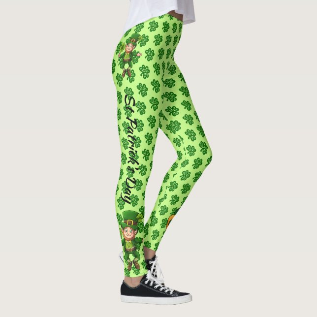 St Patrick's Day Leggings Saint Patrick Pants St. (Right)