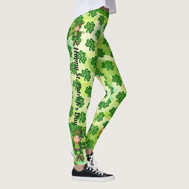 St Patrick's Day Leggings Saint Patrick Pants St. (Right)