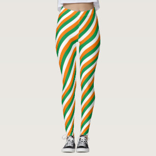 St Patricks Day leggings with Irish flag colours