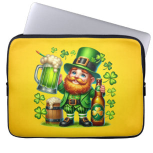 St. Patrick's Day Leprechaun Beer Design-65218 Laptop Sleeve