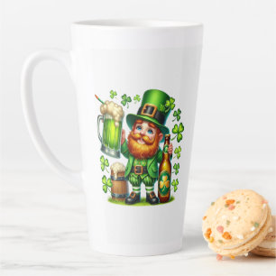 St. Patrick's Day Leprechaun Beer Design-65218 Latte Mug