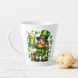 St. Patrick's Day Leprechaun Beer Design-65218 Latte Mug