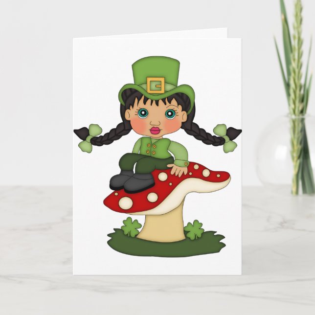 St Patrick's Day Leprechaun Card Blank Inside (Front)