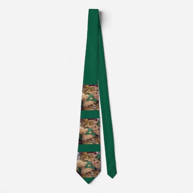 St Patrick's Day Leprechaun Cat  Tie (Front)