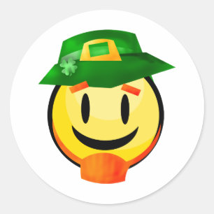 St. Patrick's Day Leprechaun Classic Round Sticker