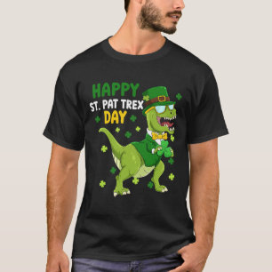 St Patricks Day Leprechaun Dinosaur Dino Happy St  T-Shirt