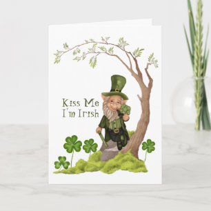 St. Patrick's Day Leprechaun Funny Greeting Card