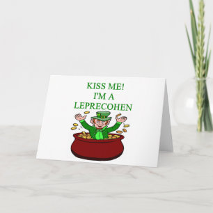 st patrick's day leprechaun jewish irish joke card