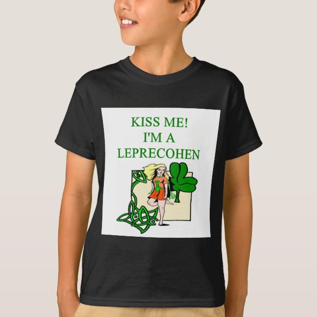 st patrick's day leprechaun jewish irish joke T-Shirt (Front)