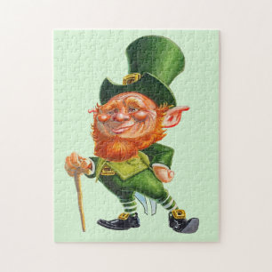 ST. PATRICK'S DAY LEPRECHAUN  JIGSAW PUZZLE