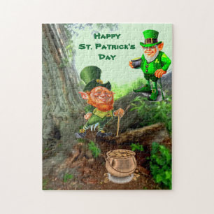 ST. PATRICK'S DAY LEPRECHAUN  JIGSAW PUZZLE