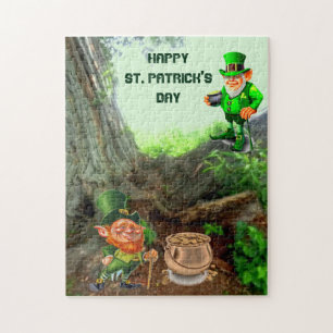 ST. PATRICK'S DAY LEPRECHAUN  JIGSAW PUZZLE