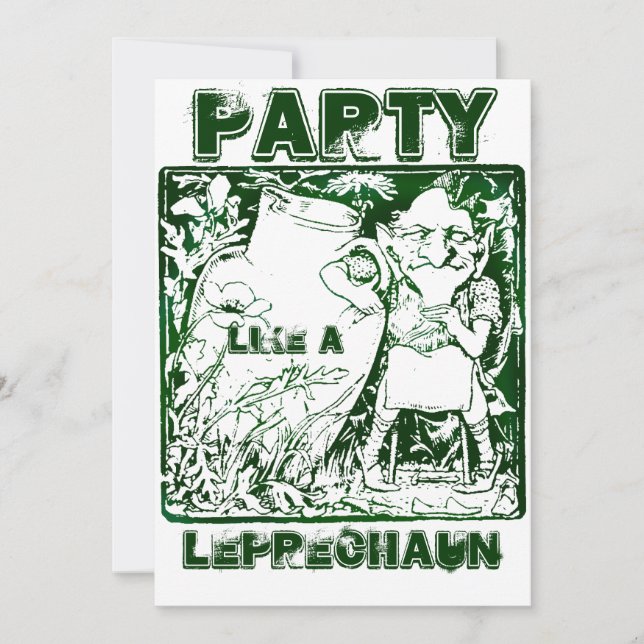 St. Patrick's Day Leprechaun Party Invitation (Front)