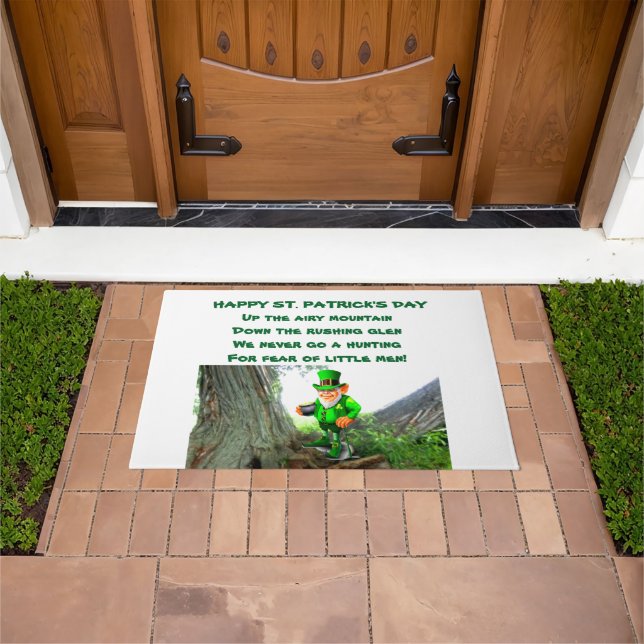 ST. PATRICK'S DAY LEPRECHAUN POEM  DOORMAT (Outdoor)