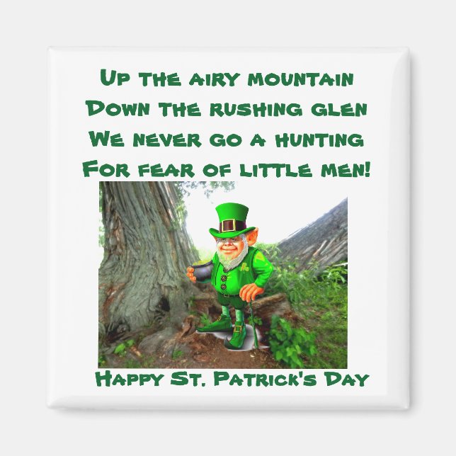 ST. PATRICK'S DAY LEPRECHAUN POEM magnet (Front)