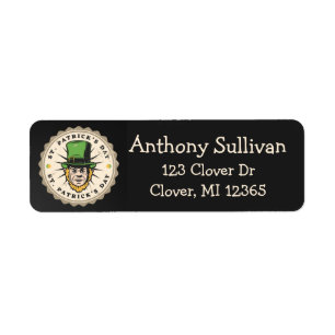 St. Patrick's Day Leprechaun Return Address Label