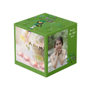 St. Patrick's Day Leprechaun Shamrock Photo Cube