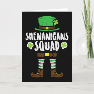 St Patricks Day Leprechaun Shenanigans Squad Men W Card