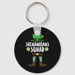 St Patricks Day Leprechaun Shenanigans Squad Men W Key Ring