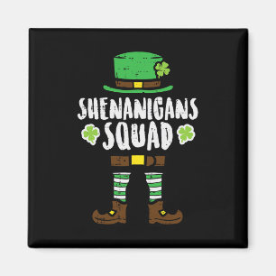 St Patricks Day Leprechaun Shenanigans Squad Men W Magnet