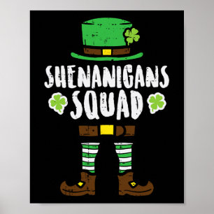 St Patricks Day Leprechaun Shenanigans Squad Men W Poster