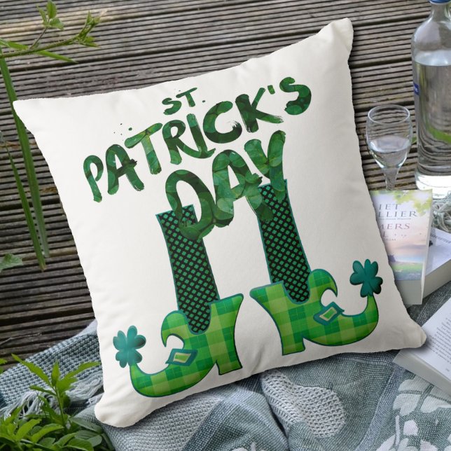 St Patrick's Day Leprechaun Shoes Cushion (Creator Uploaded)