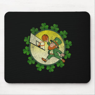 St Patricks Day Leprechaun Sketll Lucky Mouse Pad